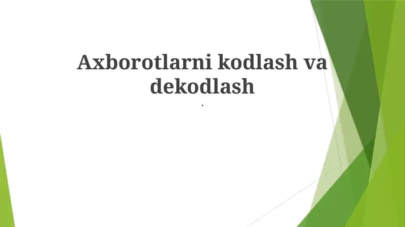 Modulyatsiya va Demodulyatsiya