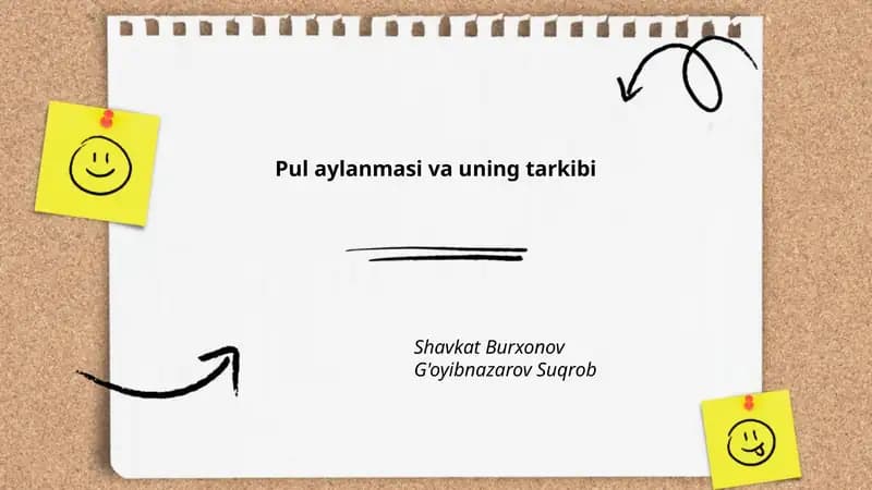 Pul aylanmasi va uning tarkibi
