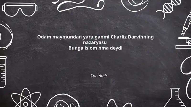 Charlz Darvinning tabiat tanlovi va evolyutsiya nazariyasi