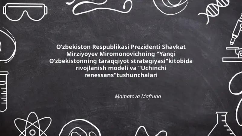 Yangi Oʻzbekistonning taraqqiyot strategiyasi