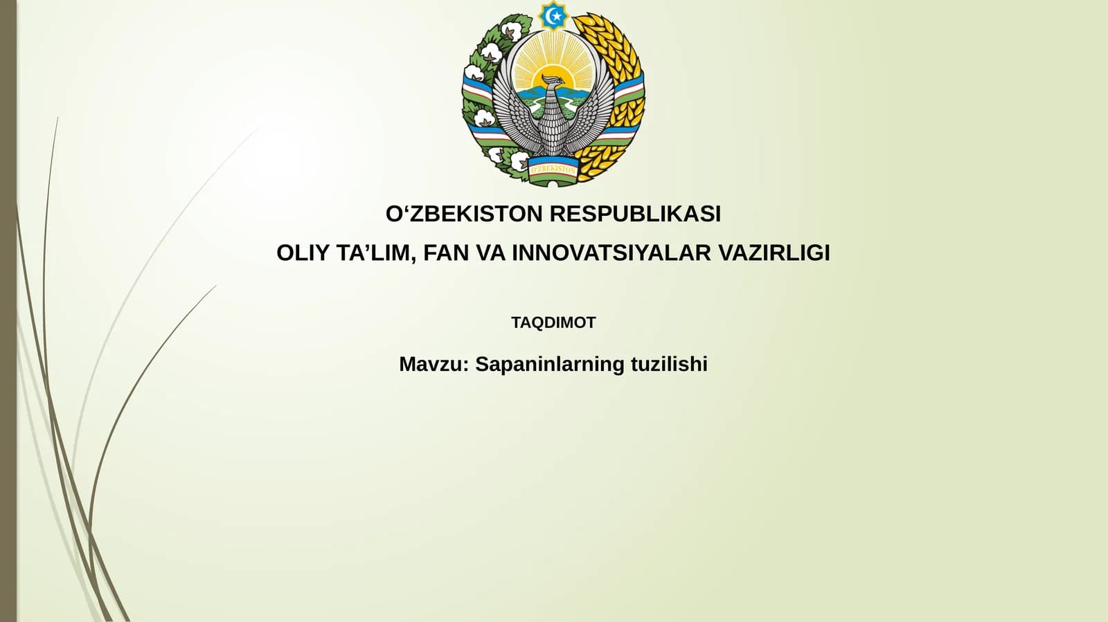 Saponinlarning tuzilishi