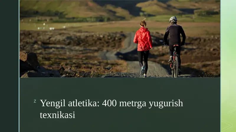 Yengilatletika: 400metrgayugurishtexnikasi