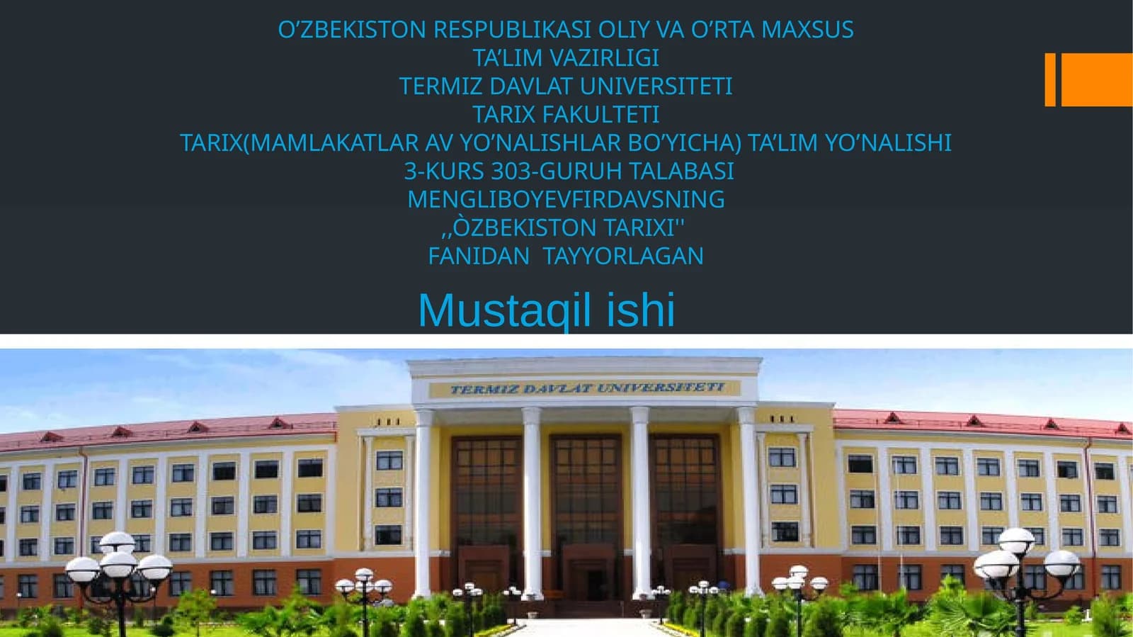Qayta qurish va o’zgarish siyosati