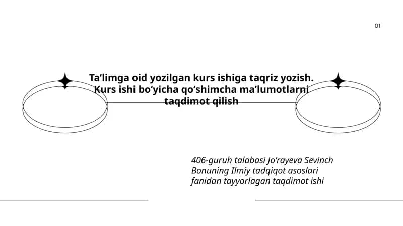 Ilmiy tadqiqot asoslari fanidan tayyorlagan taqdimot ishi