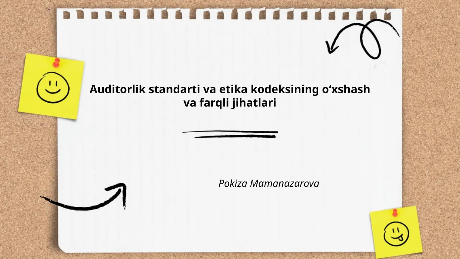 Auditorlik standarti va etika kodeksining oʻxshash va farqli jihatlari