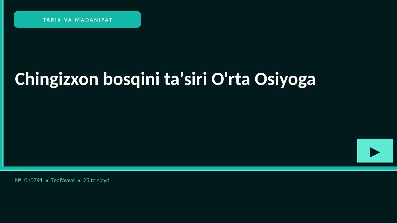Chingizxon bosqini ta'siri O'rta Osiyoga