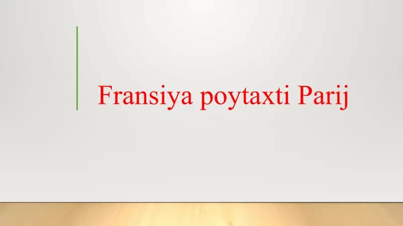 Fransiya poytaxti Parij