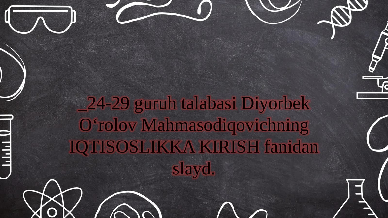 Iqtisoslikka kirish fanning maqsad vazifalari