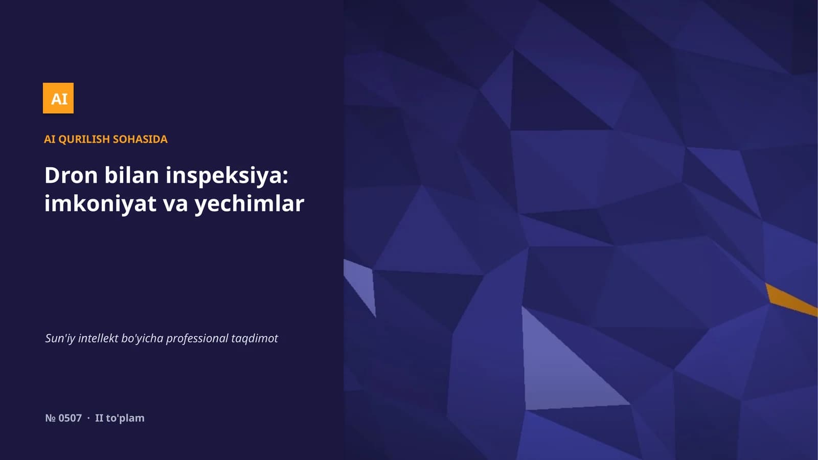 AI QURILISH SOHASIDA