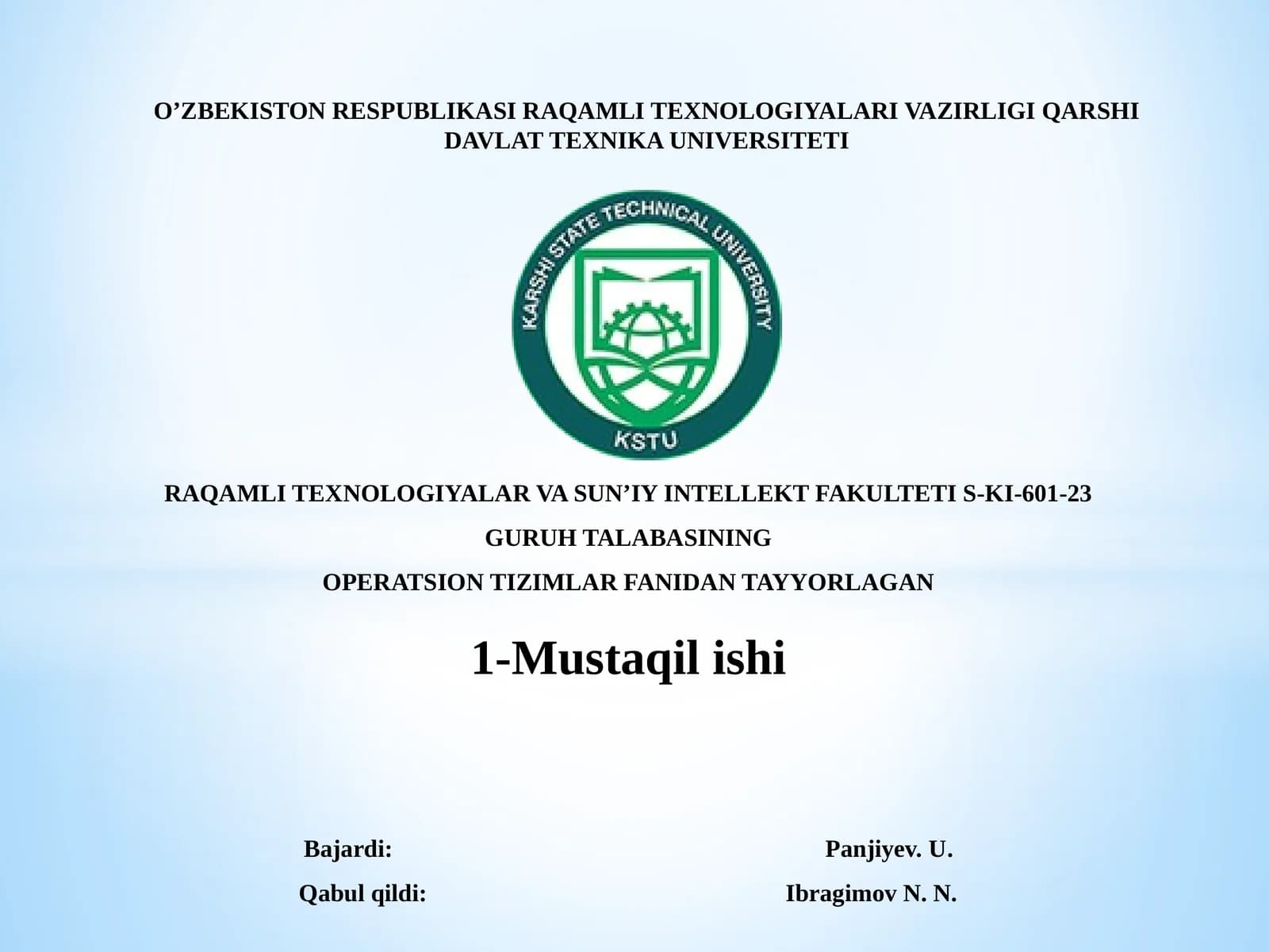 Operatsion tizimlar va ularning turlari