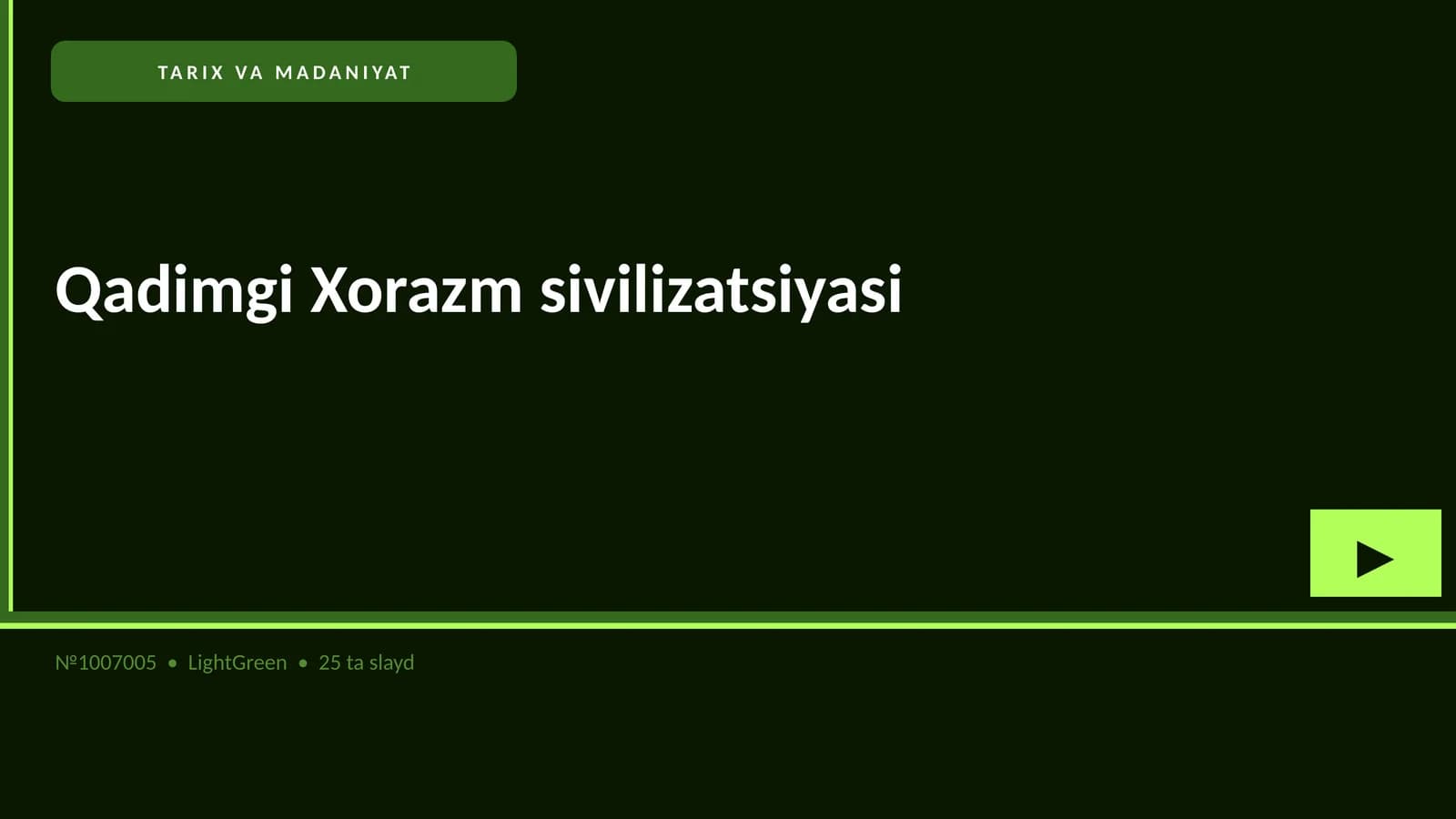 Qadimgi Xorazm sivilizatsiyasi