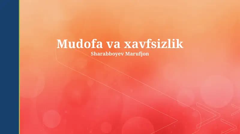 Mudofa va xavfsizlik