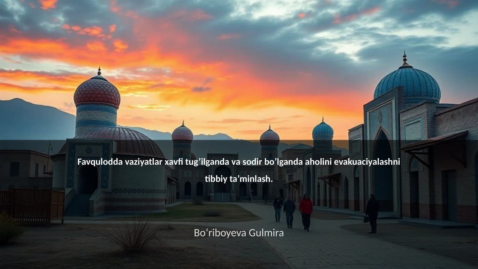 Evakuatsiyalanuvchi aholini yig’ish punkti va oraliq evakuaciyalash punktlarining vazifalari