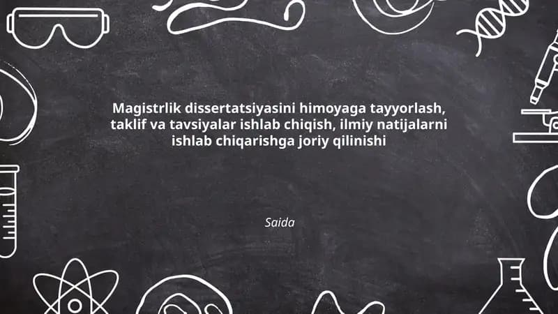 Magistrlik dissertatsiyasini himoya qilish uchun tayyorgarlik jarayoni
