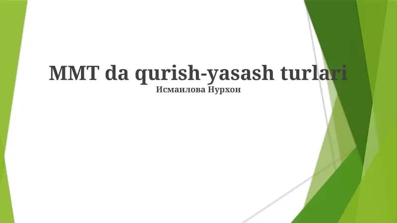 Panelli MMT konstruksiyalari