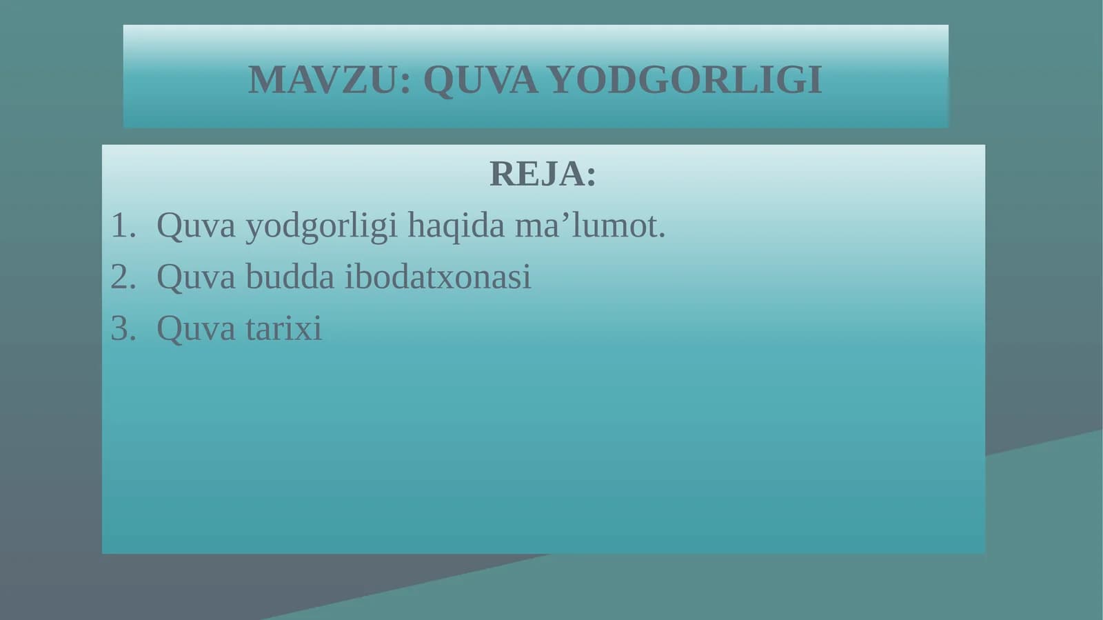 QUVA YODGORLIGI
