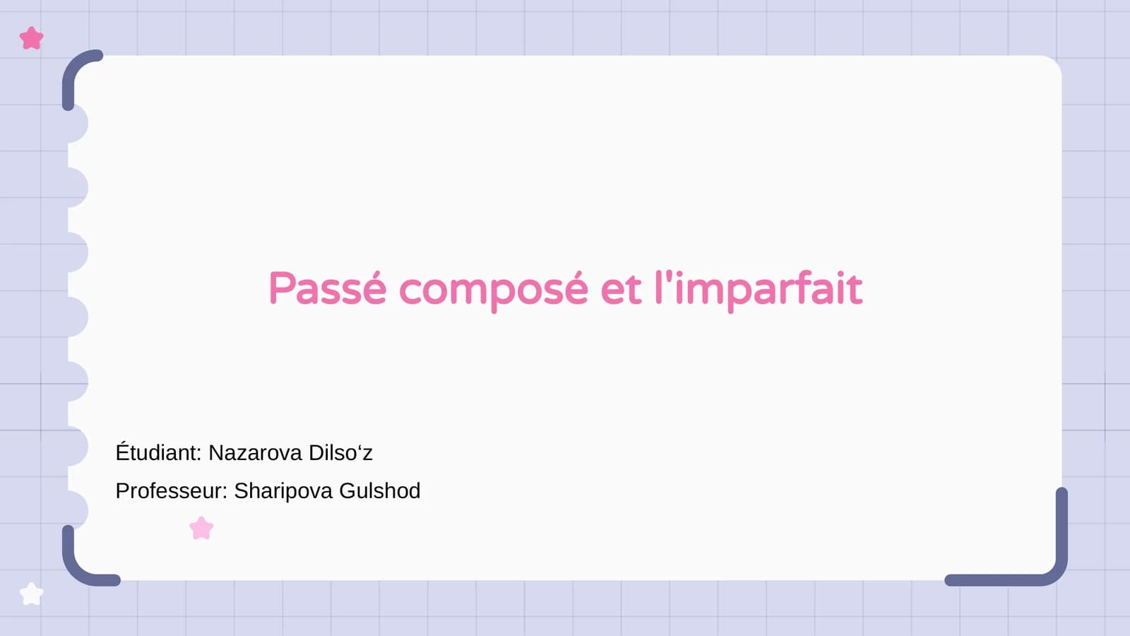 Passé composé et l'imparfait