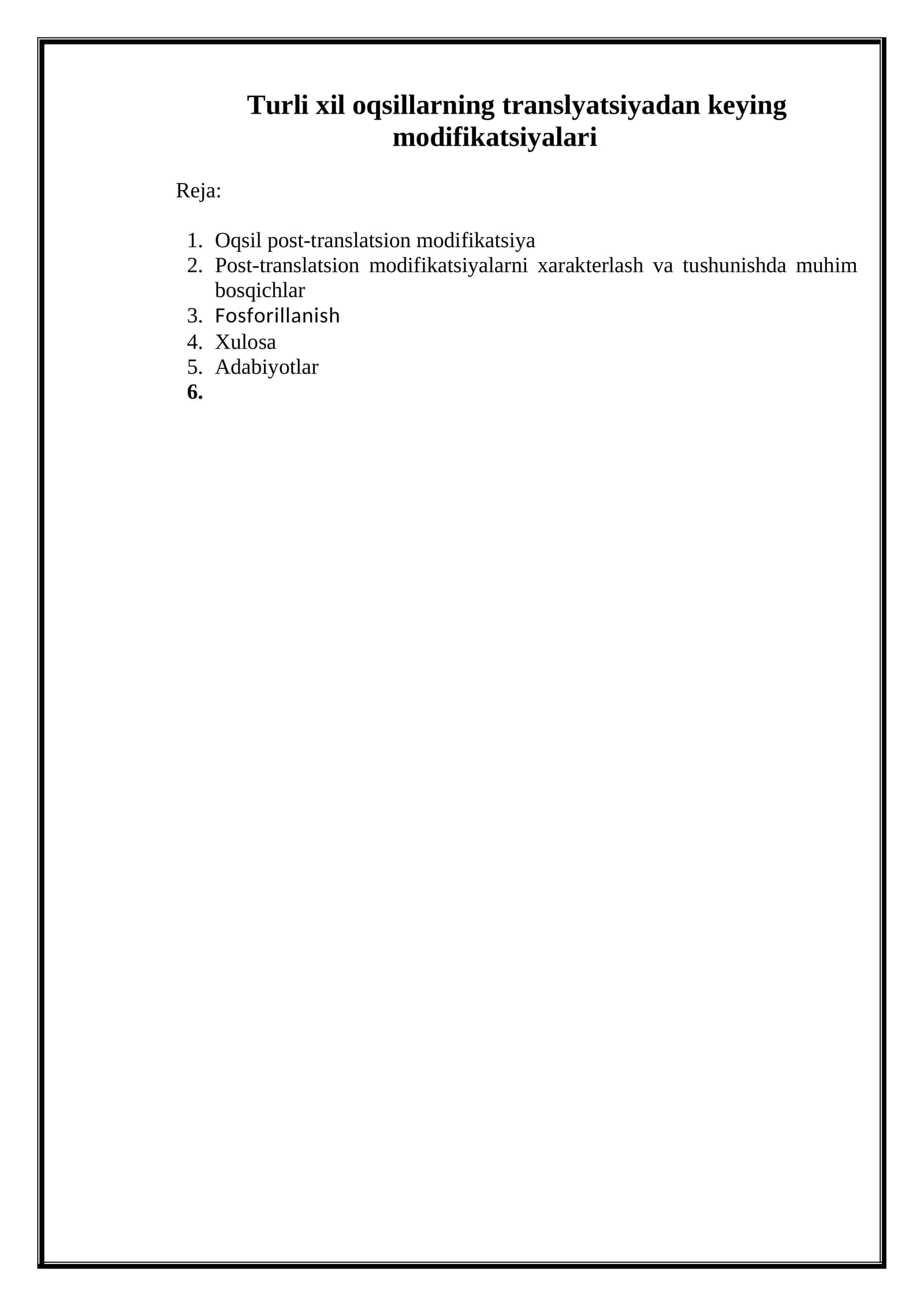 Oqsil post-translatsion modifikatsiya