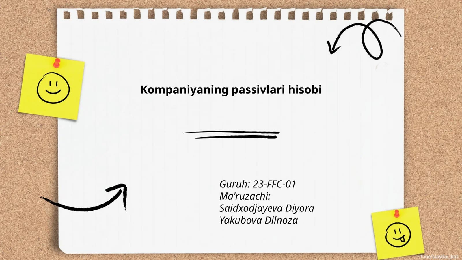 Kompaniyaning passivlari hisobi