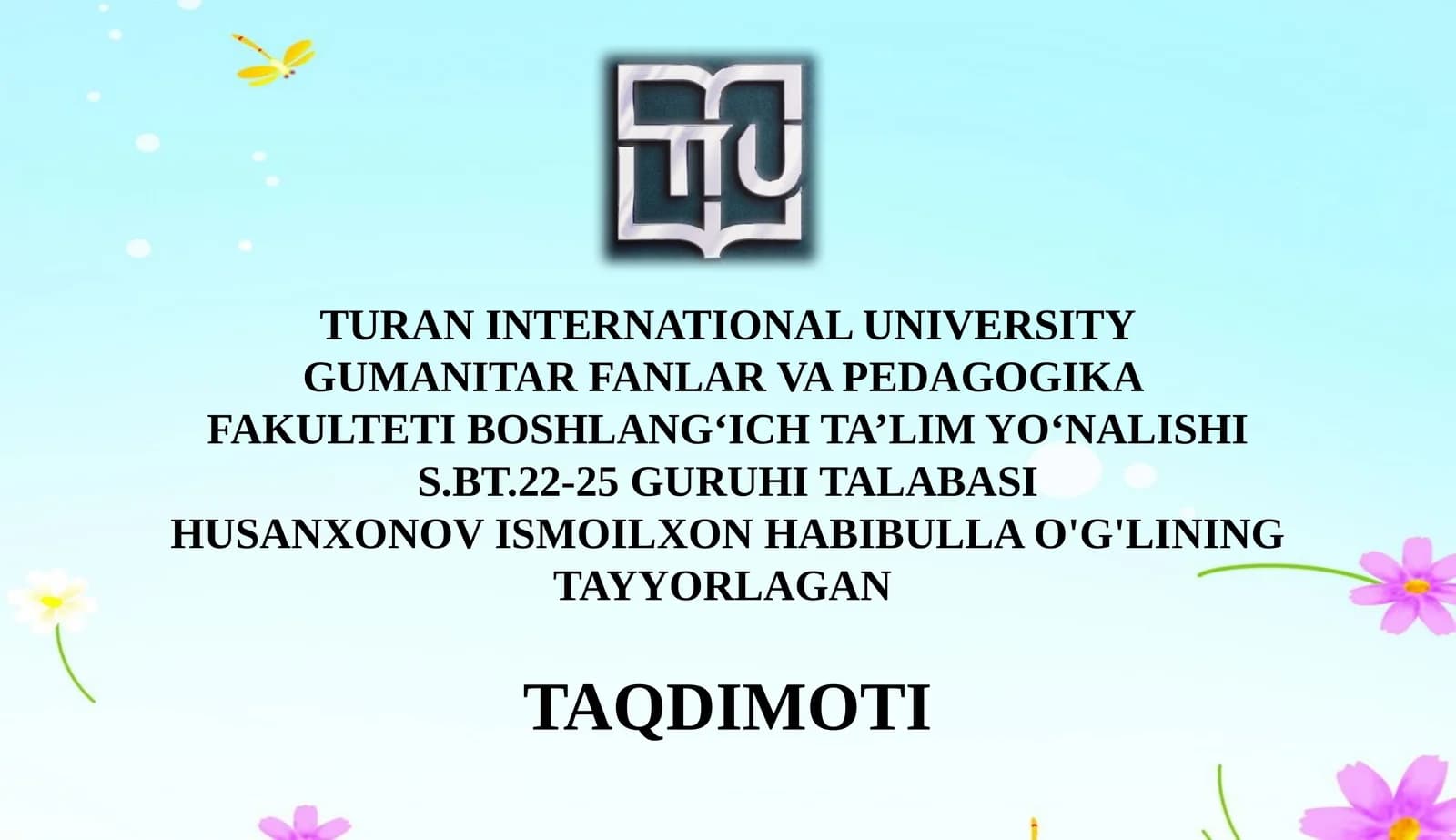 2-sinf “Tabiiy fan” darslarining tahlil qilish va taqriz yozish