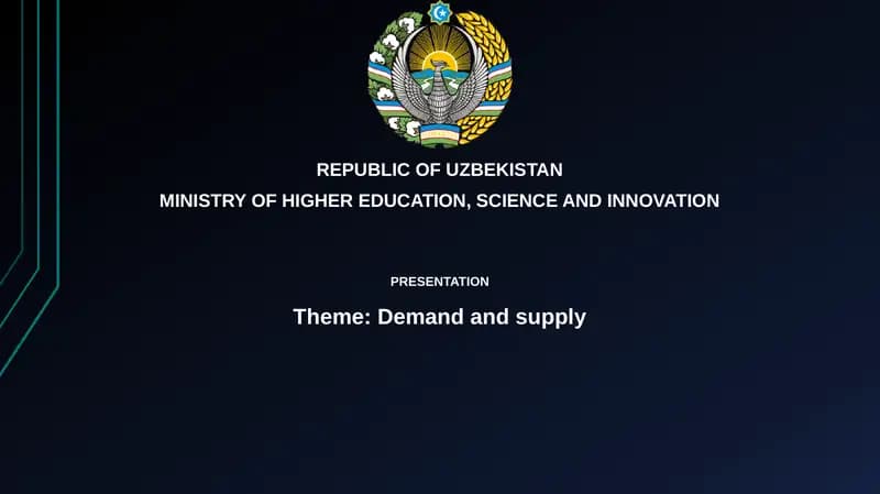 Demand and Supply
