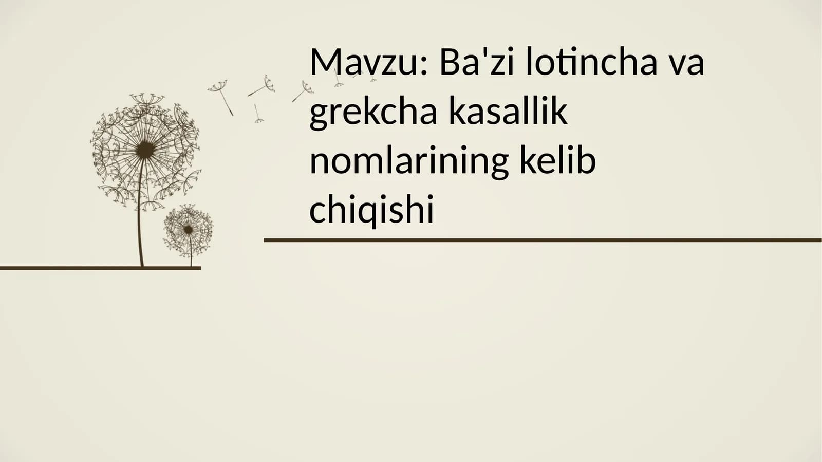 Ba'zi lotincha va grekcha kasallik nomlarining kelib chiqishi