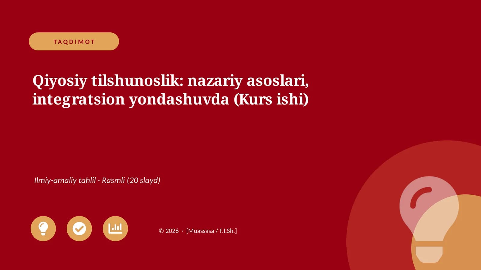 Qiyosiy tilshunoslik: nazariy asoslari, integratsion yondashuvda