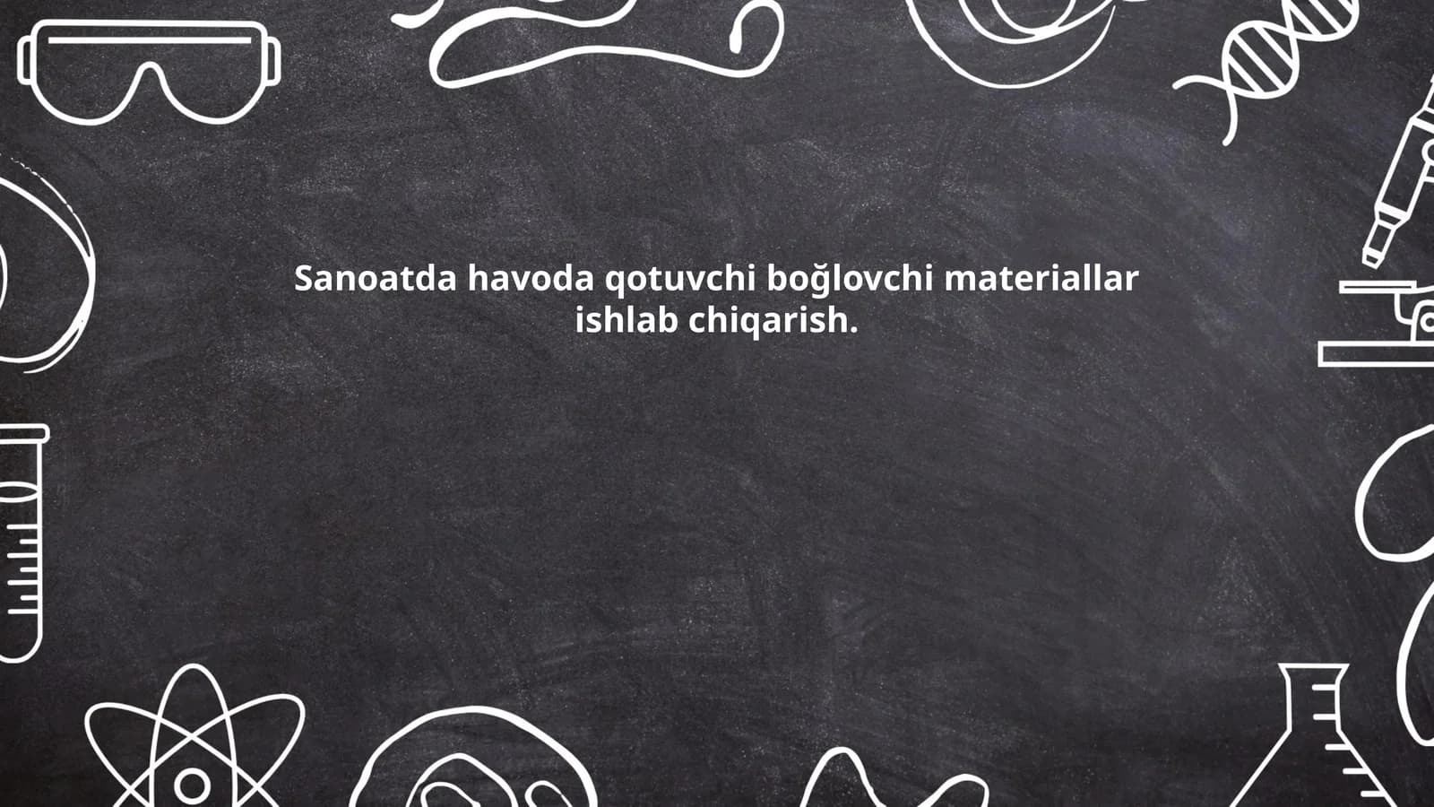 Sanoatda havoda qotuvchi bo‘lovchi materiallar ishlab chiqarish