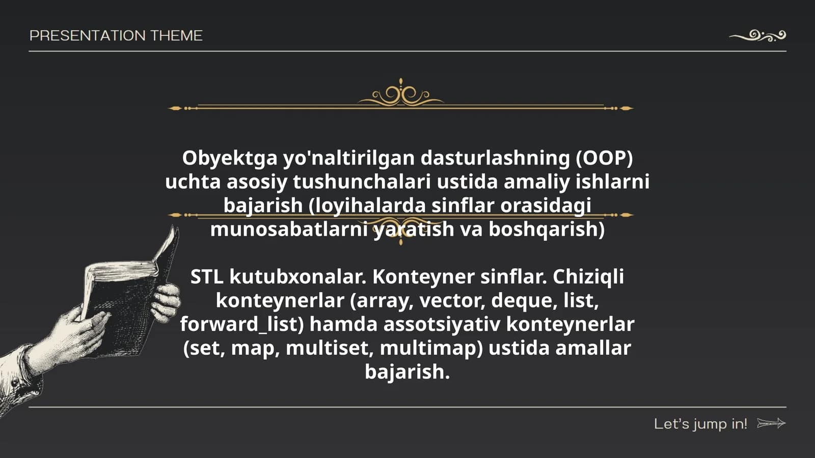 Obyektga yo'naltirilgan dasturlash ustida amaliy ishlar
