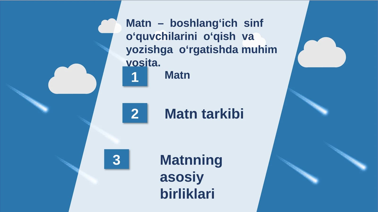 Matnning asosiy birliklari