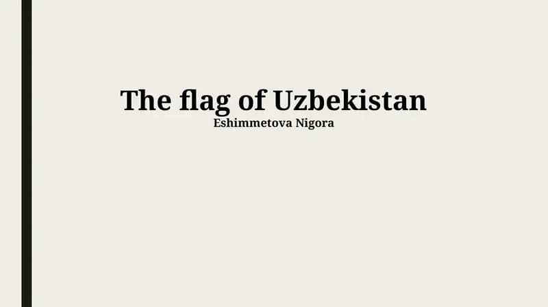 The flag of Uzbekistan