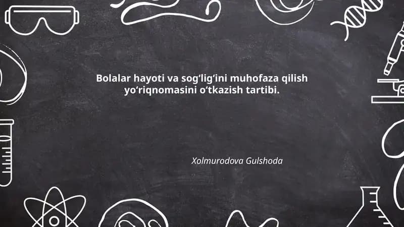Bolalar hayoti va sogʻligʻini muhofaza qilish yoʻriqnomasi