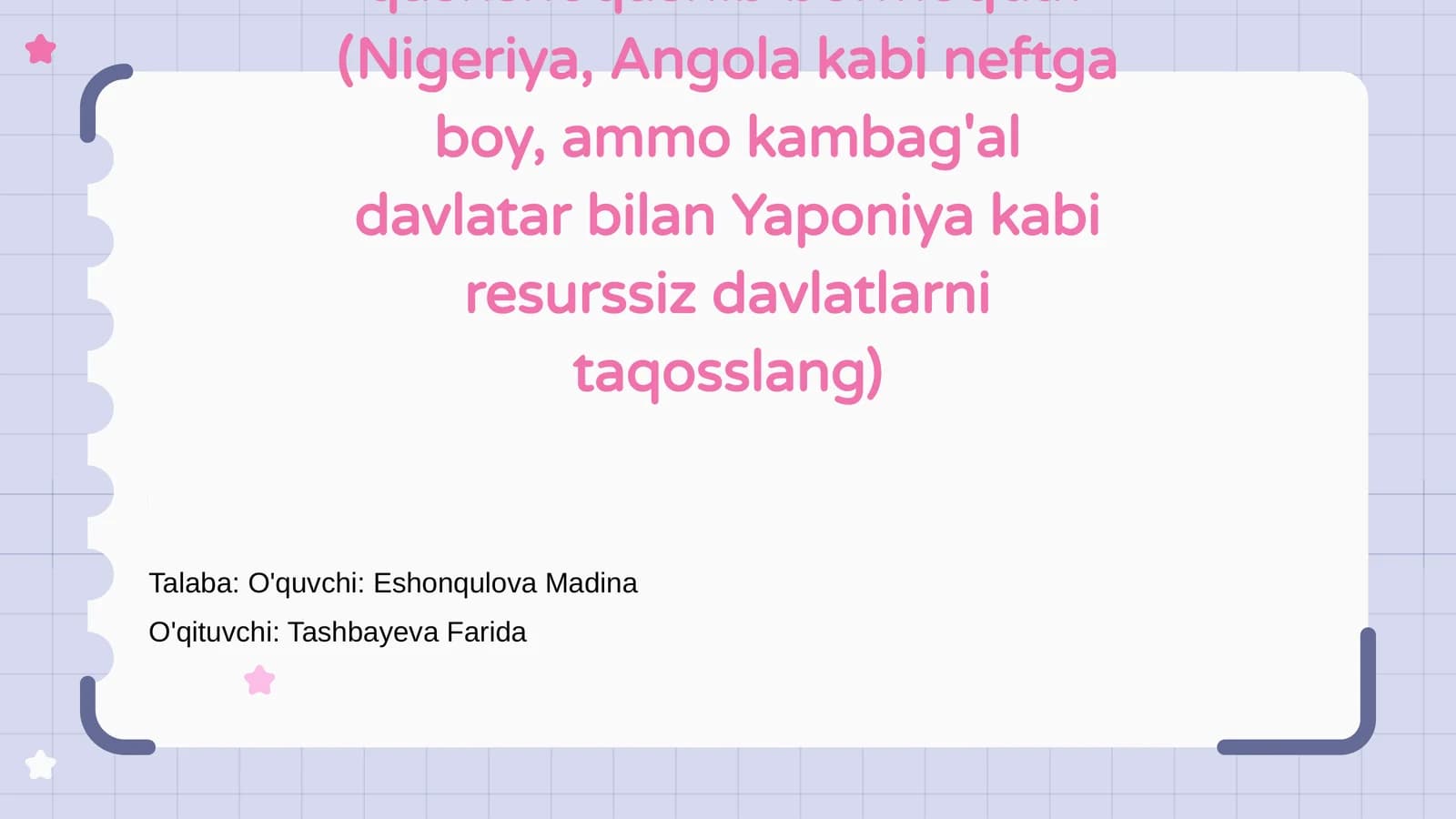 Tabiiy boyliklar: Nega ba'zilar rivojlanib, ba'zilar qashshoqashib bormoqda? (Nigeriya, Angola kabi neftga boy,
