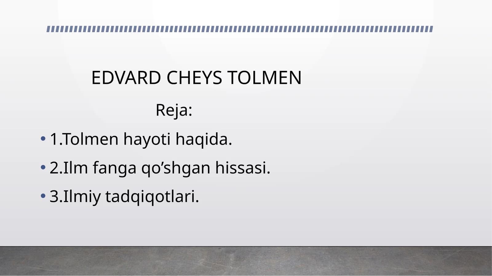 TOLMEN (Tolman) Eduard Cheys