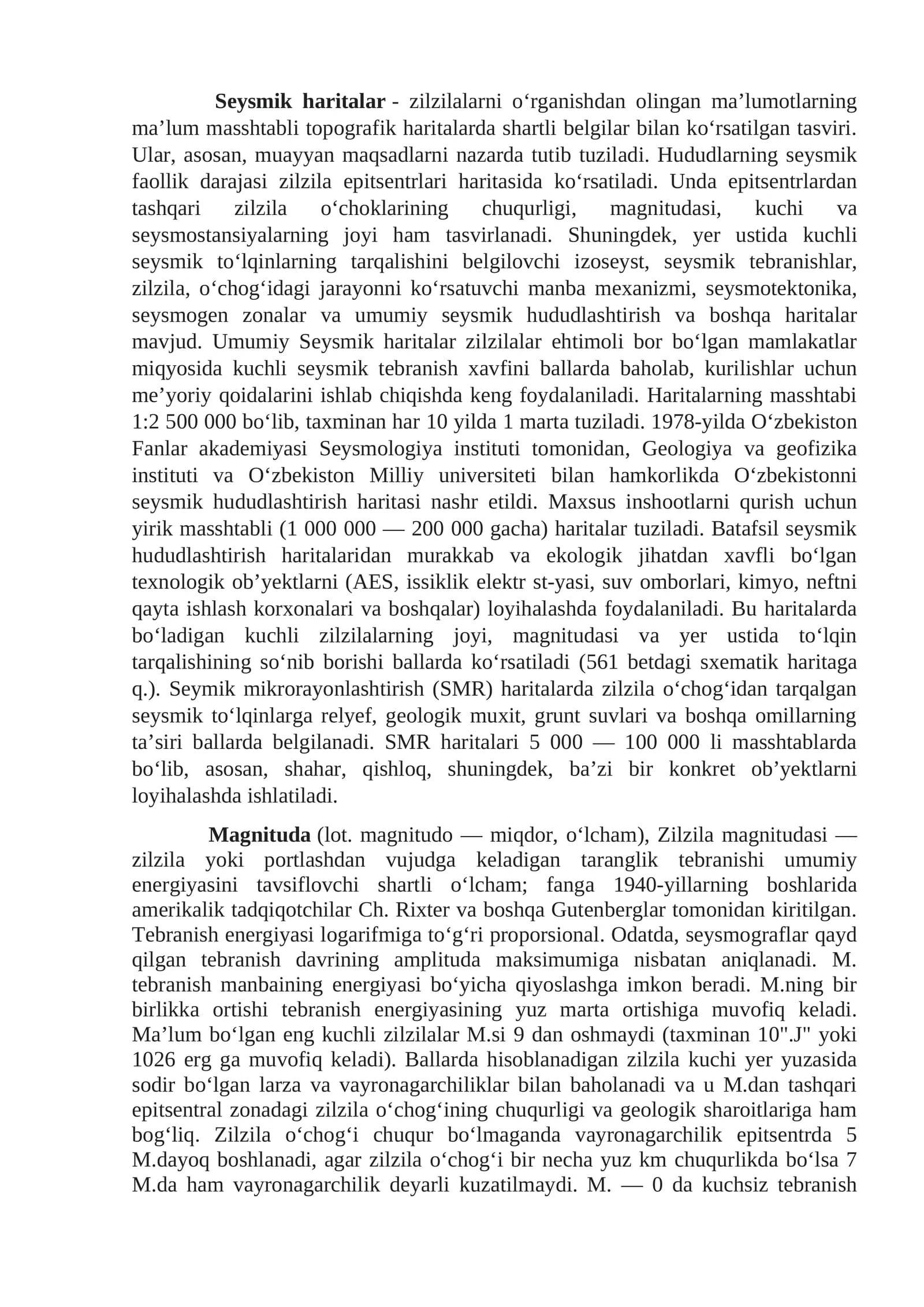 Seysmik haritalar