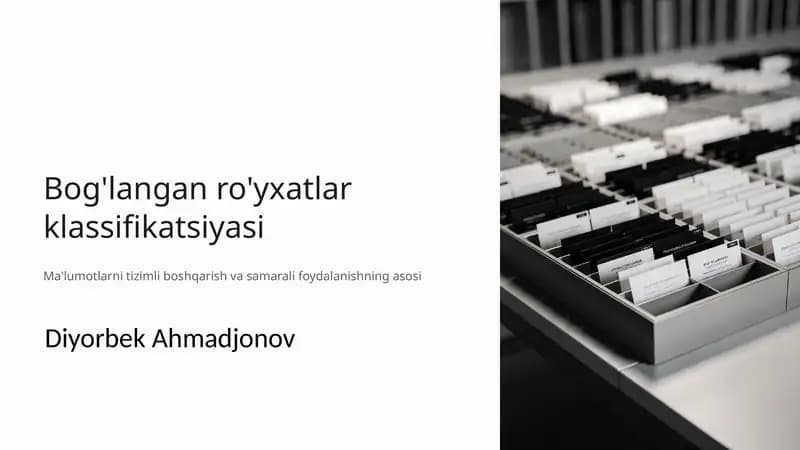 Bog'langan ro'yxatlar klassifikatsiyasi