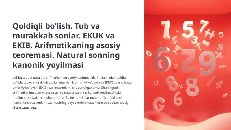 Arifmetika Asoslari