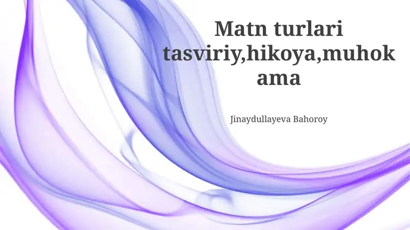 Matn turlari
