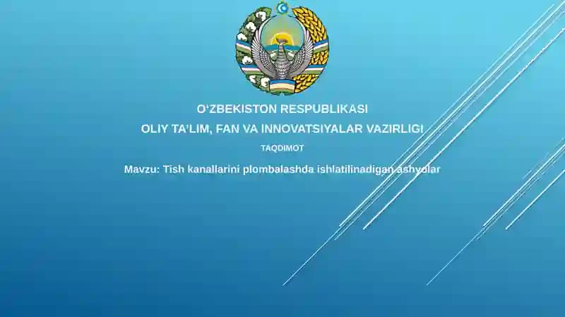 Tishkanallarini plombalashda ishlatiladigan ashyolar
