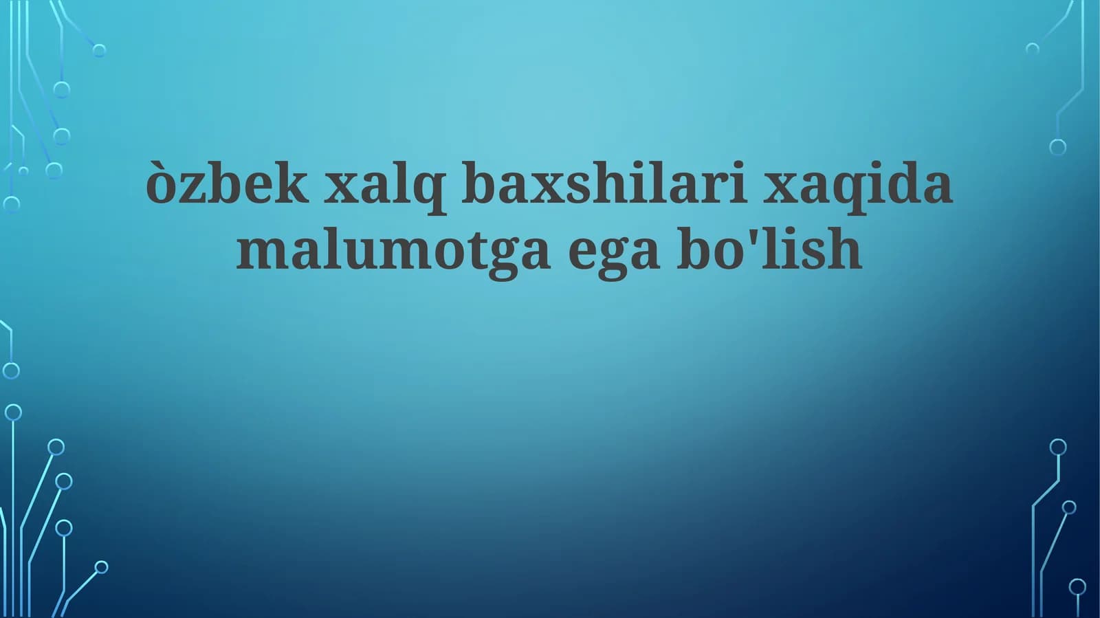 Òzbek xalq baxshilarining tarixiy sharhi
