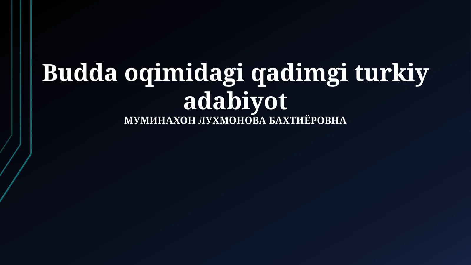 Budda oqimidagi qadimgi turkiy adabiyot