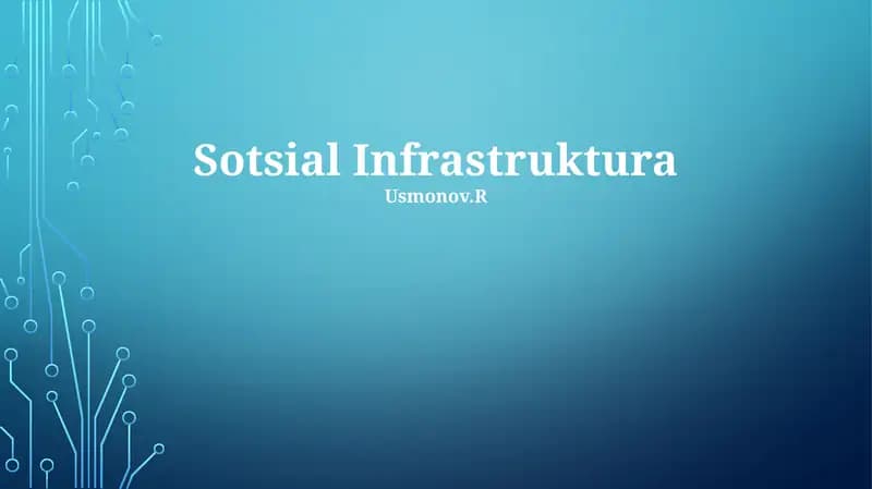 Sotsial Infrastruktura