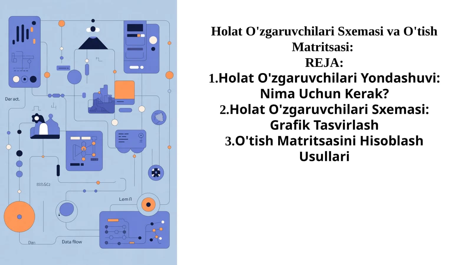 Holat O'zgaruvchilari Sxemasi va O'tish Matritsasi