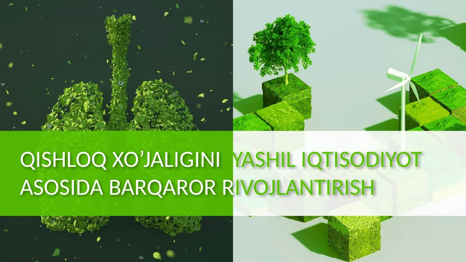 QISHLOQ XO’JALIGINIYASHIL IQTISODIYOTASOSIDA BARQAROR RIVOJLANTIRISH
