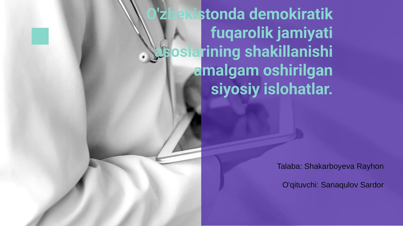 O'zbekistonda demokratik fuqarolik jamiyati asoslari