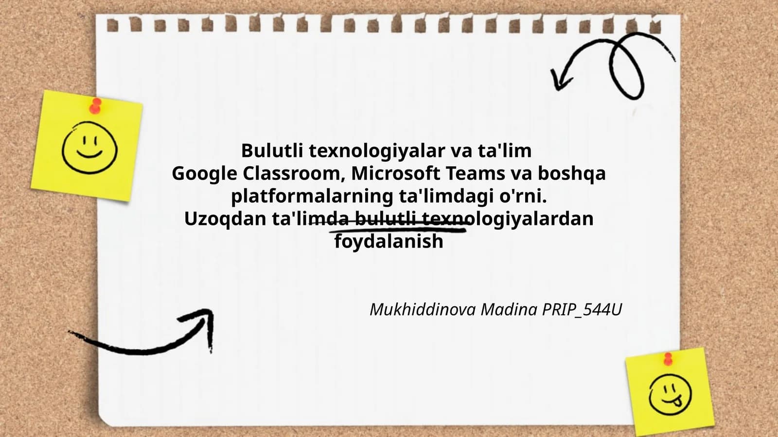 Bulutli texnologiyalar va ta'lim