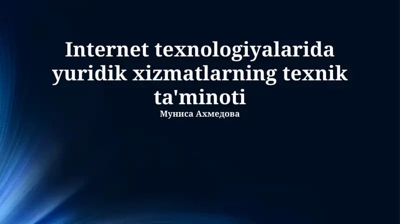 Elektron Imzo va Raqamli Hujjatlar Aylanmasi