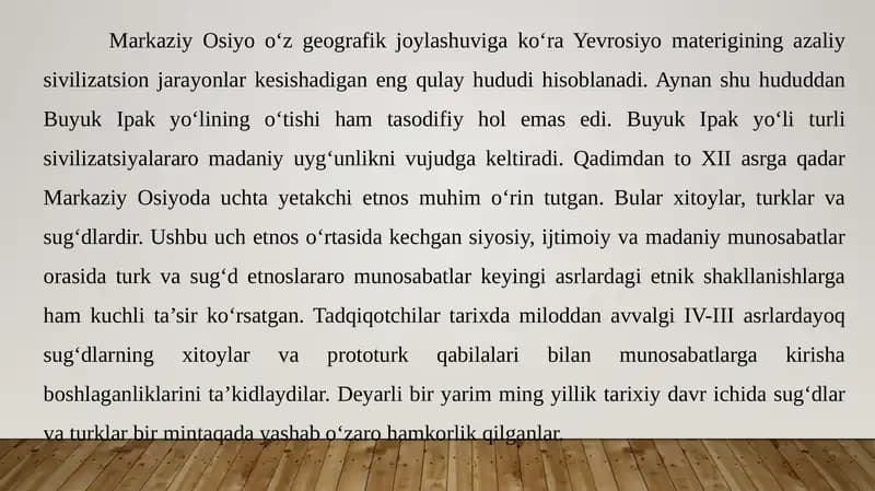Yevrosiyo materigi azaliy sivilizatsion jarayonlari