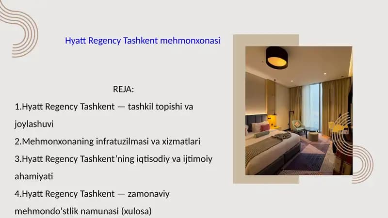 Hyatt Regency Tashkent mehmonxonasi