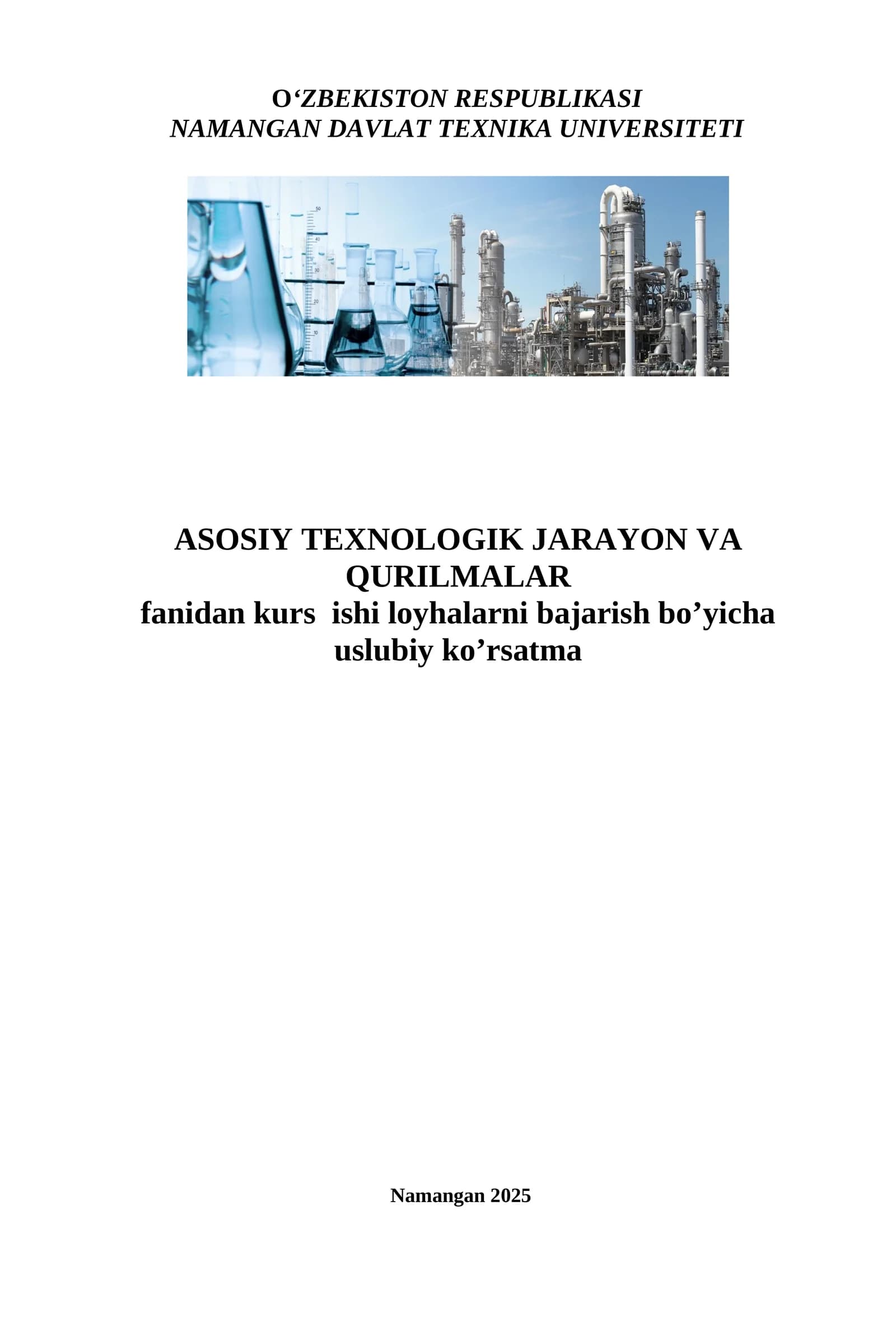 Kurs loyha ishlari bajarish uslubi